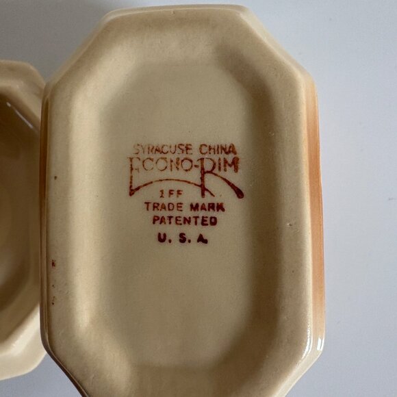 Syracuse China Econo-Rim Lidded Sugar Bowl Cowboy Boot Motif Vintage USA - Picture 5 of 9